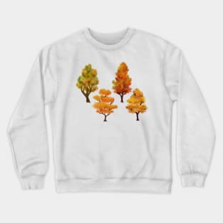 Autumn Trees Hand Painted Crewneck Sweatshirt